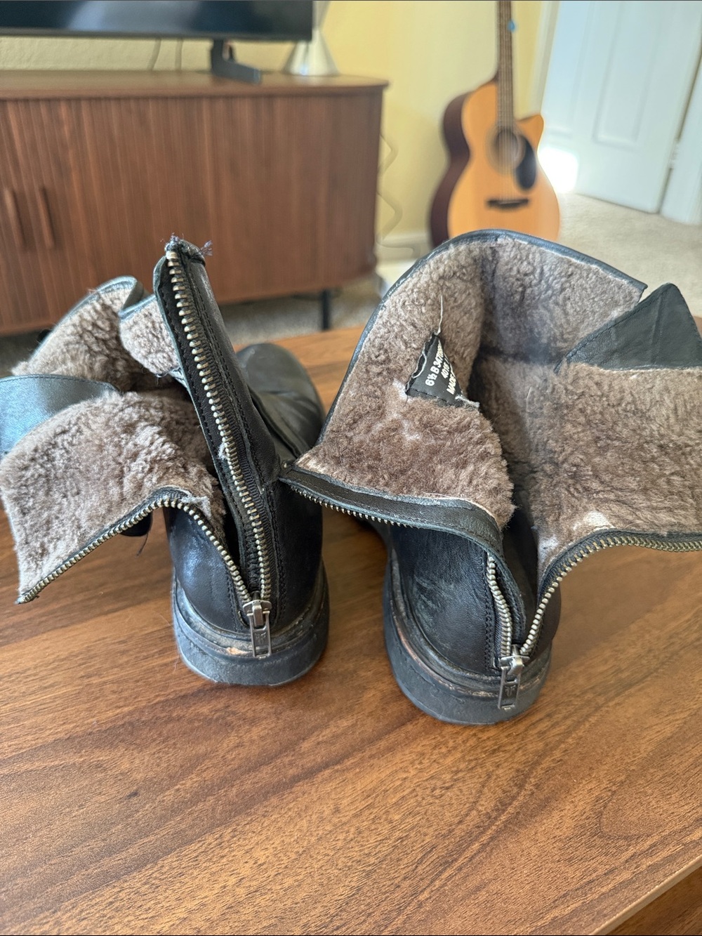 Women’s Frye Black Leather Buckle Engineer Boots - Picture 5 of 9